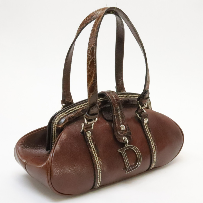 Christian Dior Crocodile Trimmed Detective Bag