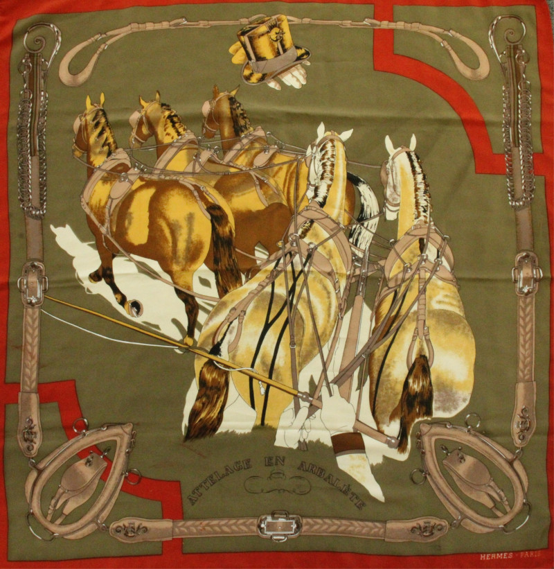 Hermes Silk Scarf Attelage en Arbalete