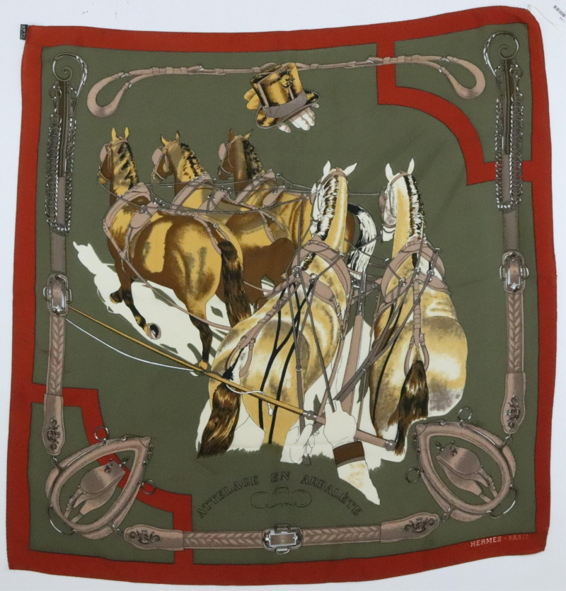Hermes Silk Scarf Attelage en Arbalete