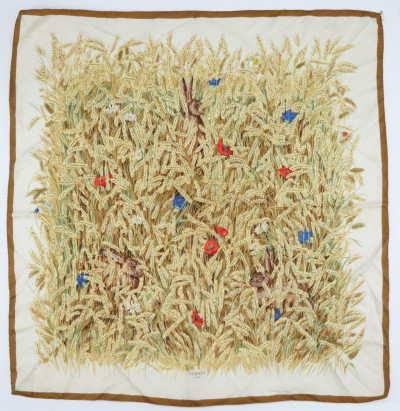 Hermes Silk Scarf Les Bles