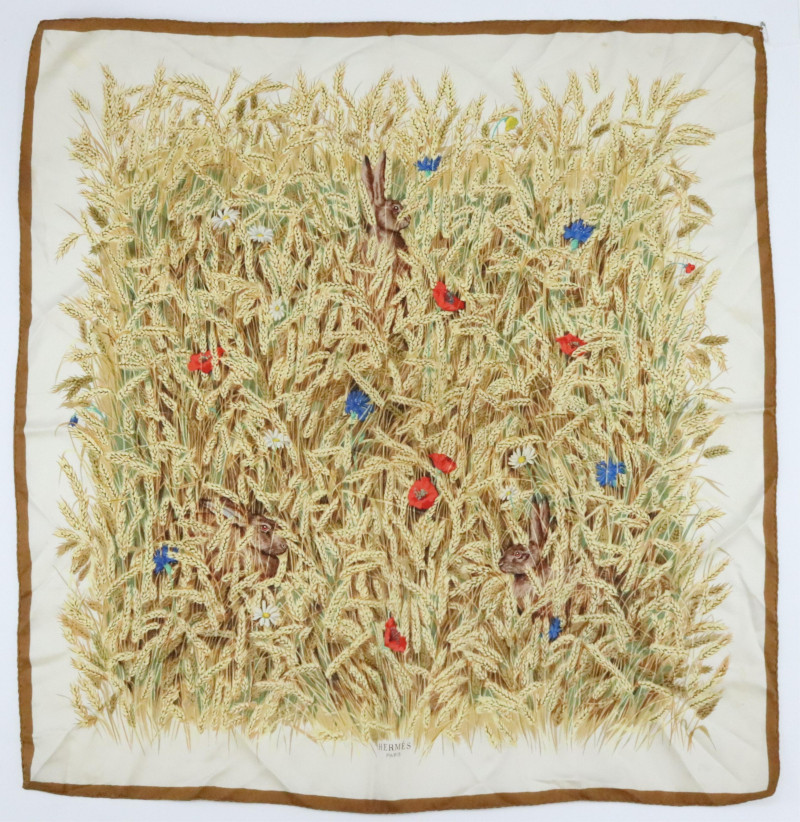 Hermes Silk Scarf Les Bles