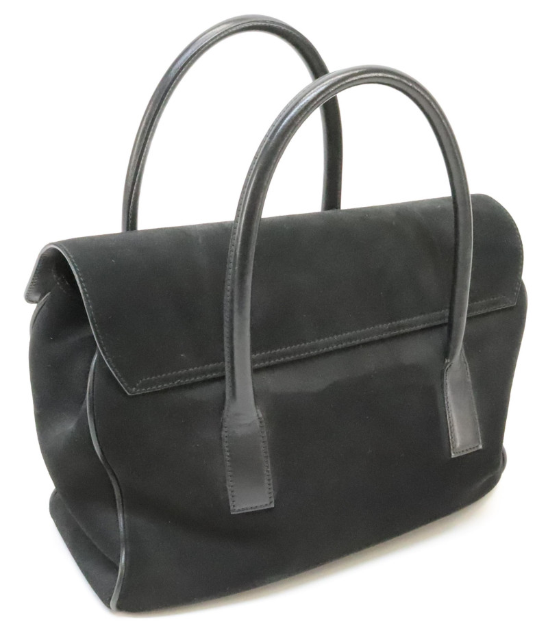 Gucci Black Suede Top Handle Bag