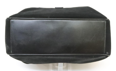 Gucci Black Suede Top Handle Bag