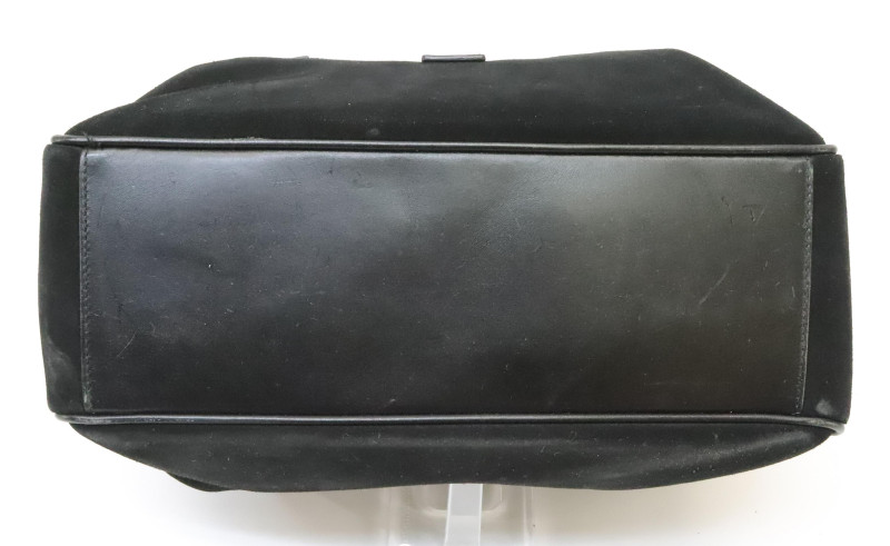 Gucci Black Suede Top Handle Bag