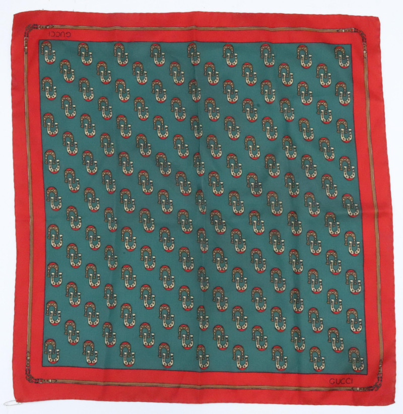 Gucci Silk Scarf Horseshoes