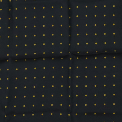 Hermes Silk Pocketsquare Large Yellow Dots