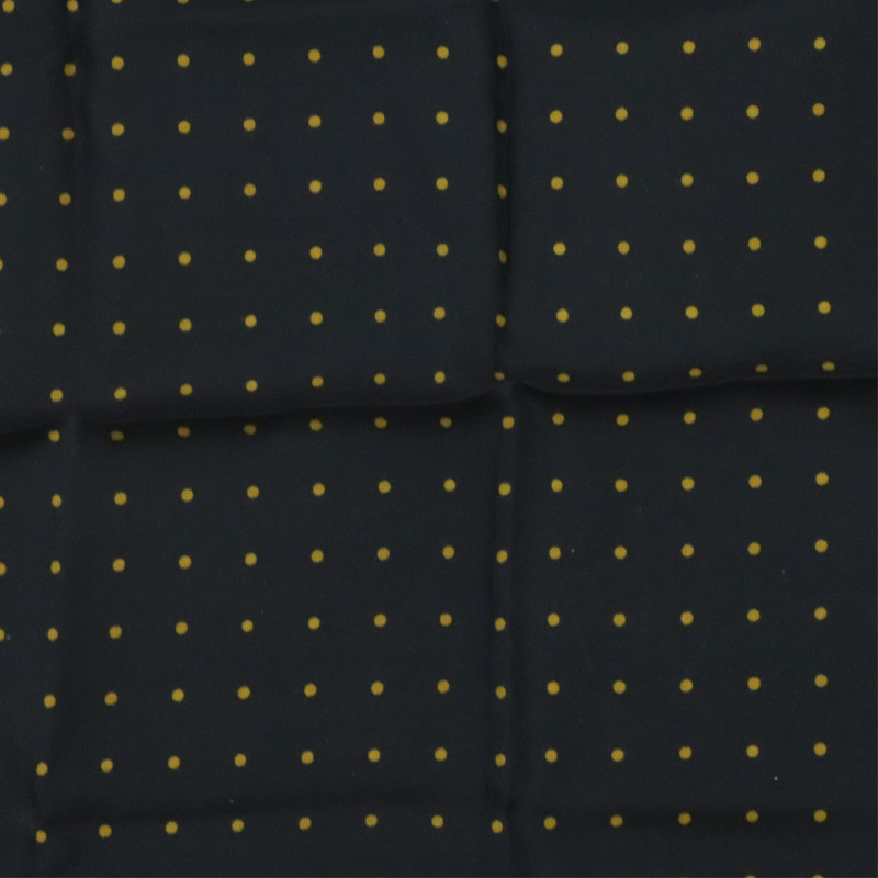 Hermes Silk Pocketsquare Large Yellow Dots