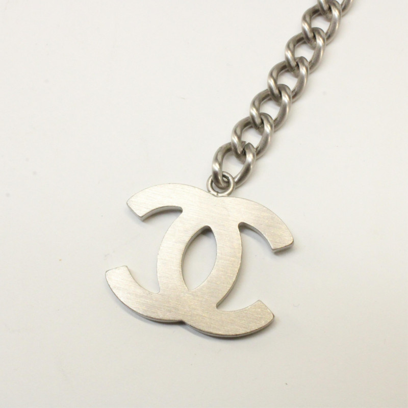 Chanel Black and Silver Chain Belt