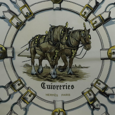 Hermes Silk Scarf Cuiveeries