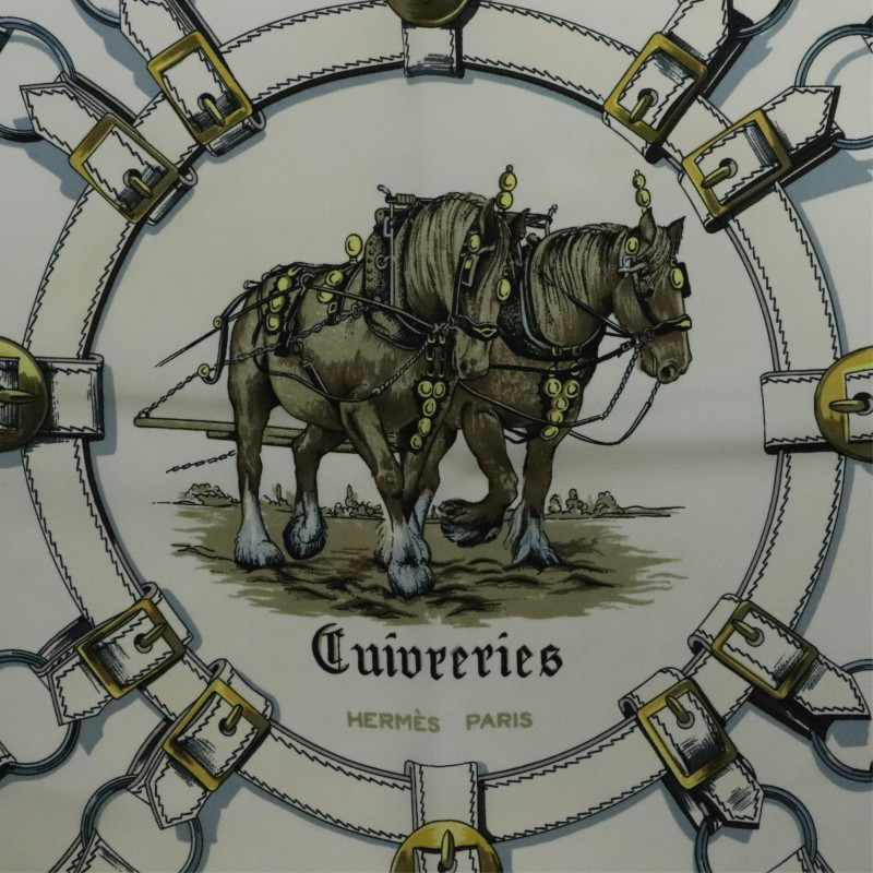 Hermes Silk Scarf Cuiveeries