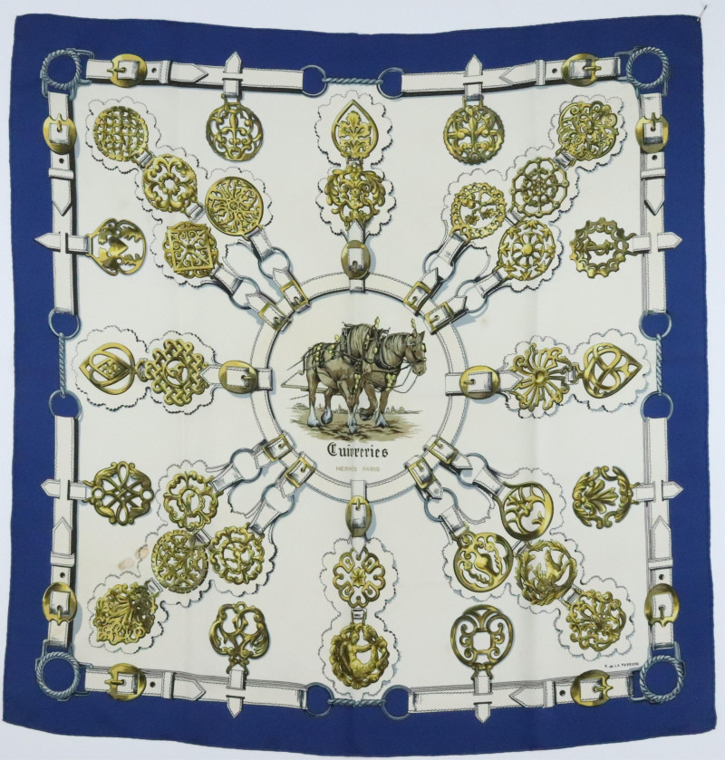 Hermes Silk Scarf Cuiveeries