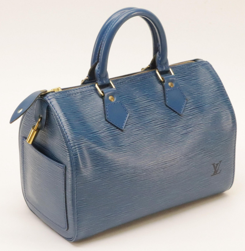 Louis Vuitton Blue Epi Leather Speedy 25