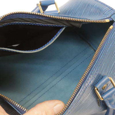 Louis Vuitton Blue Epi Leather Speedy 25