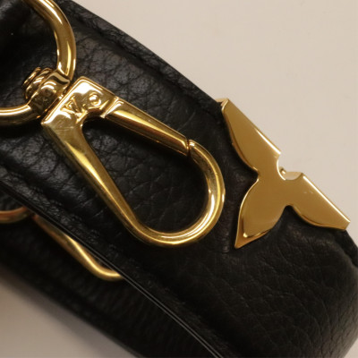 Louis Vuitton Black Leather Floret Shoulder Strap