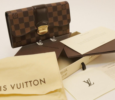 Louis Vuitton Damier Ebene Sistina Wallet
