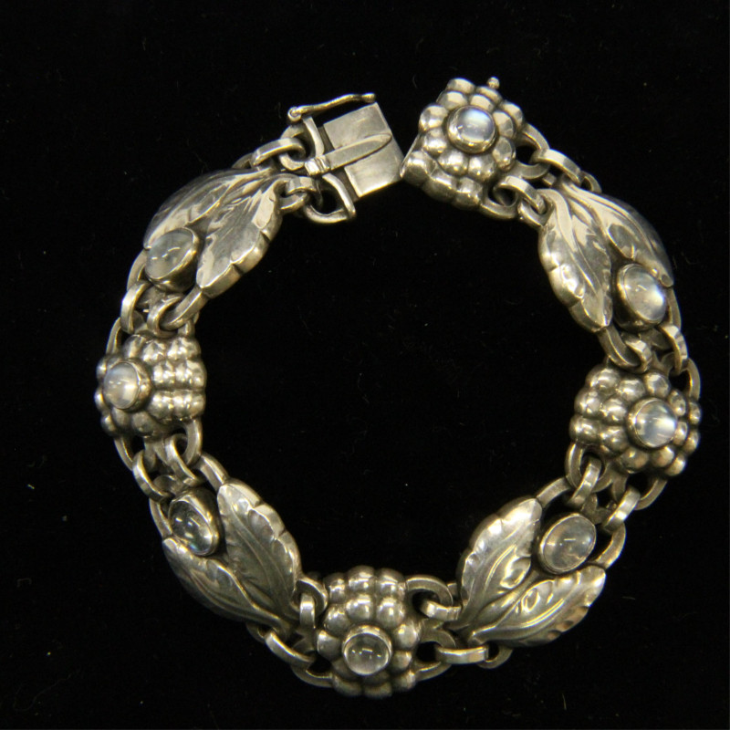 Georg Jensen Moonstone Foliate Bracelet 3