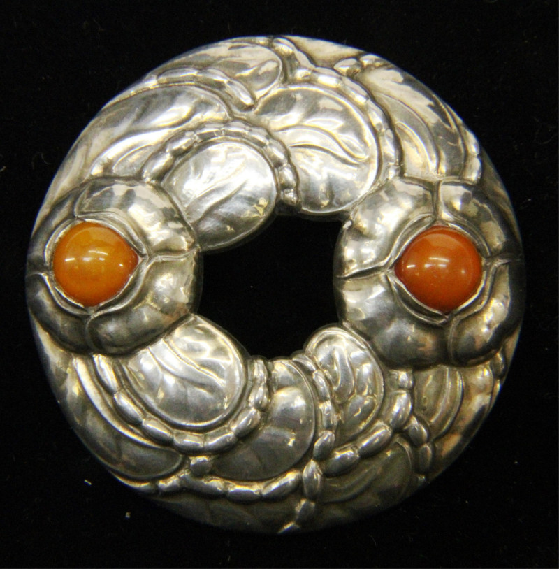 Georg Jensen Amber Anniversary Brooch 42