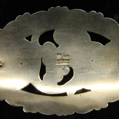 Georg Jensen Grape Vine Brooch 177A c 193344