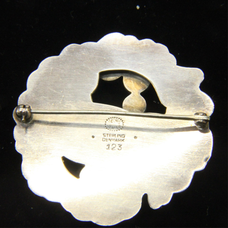 Georg Jensen Lapis Dove Brooch 123