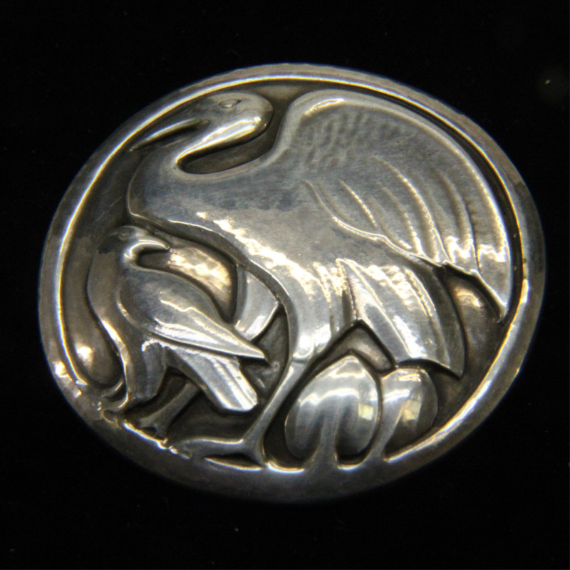 Georg Jensen Heron Brooch 167 circa 191025