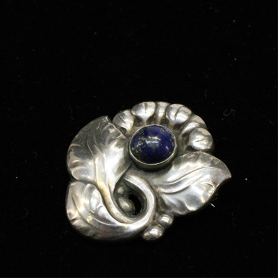 Georg Jensen Lapis Flower Pin 71