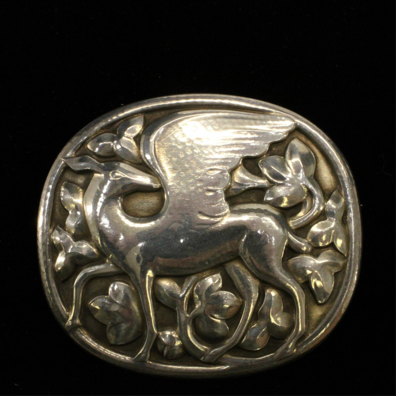 Georg Jensen Winged Deer Brooch 81