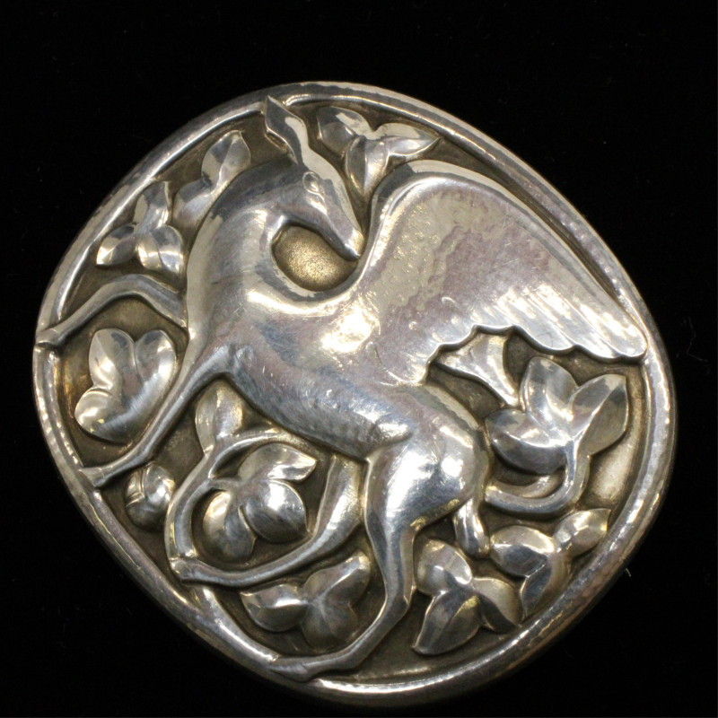 Georg Jensen Winged Deer Brooch 81