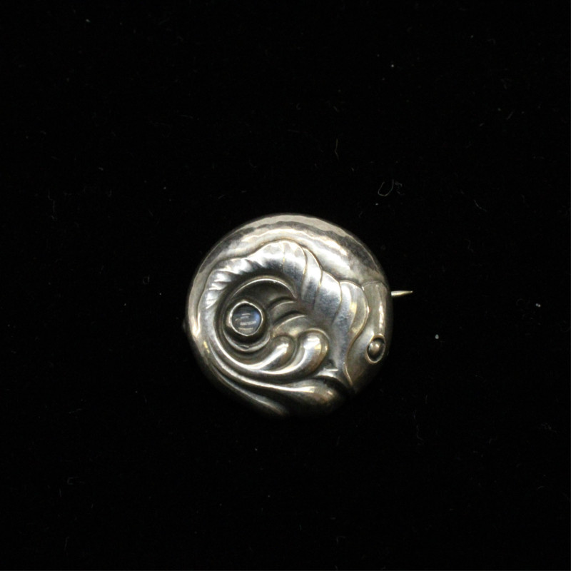 Georg Jensen Foliate Moonstone Pin 63