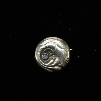 Georg Jensen Foliate Moonstone Pin 63