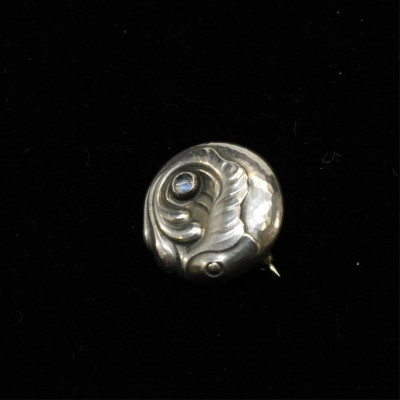 Georg Jensen Foliate Moonstone Pin 63
