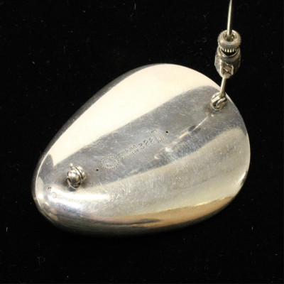 Georg Jensen Onyx Brooch 328 Ditzel