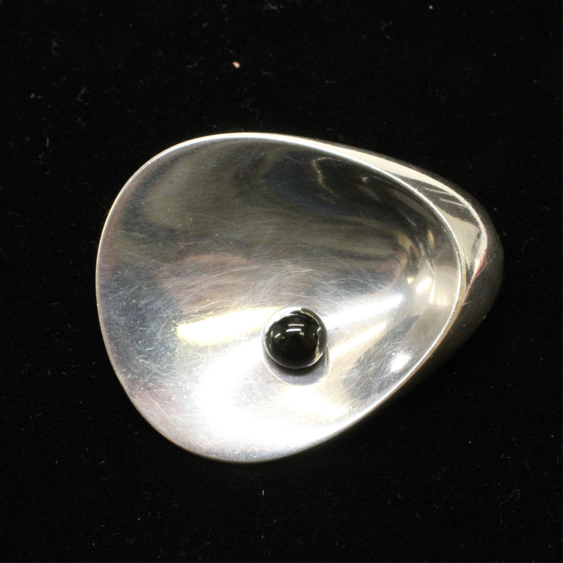 Georg Jensen Onyx Brooch 328 Ditzel