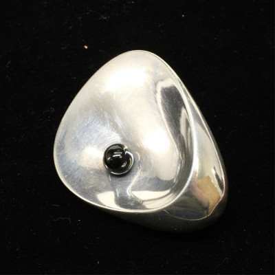 Georg Jensen Onyx Brooch 328 Ditzel