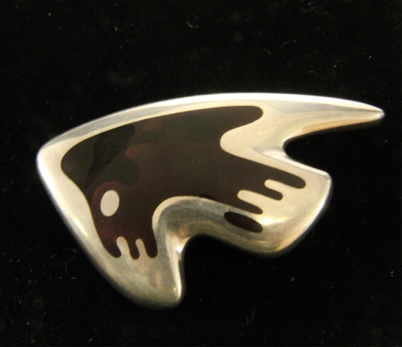 Georg Jensen Enamel &apos;Fish&apos; Brooch 307 Koppel