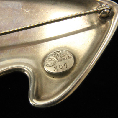 Georg Jensen Enamel &apos;Fish&apos; Brooch 307 Koppel
