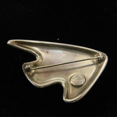 Georg Jensen Enamel &apos;Fish&apos; Brooch 307 Koppel