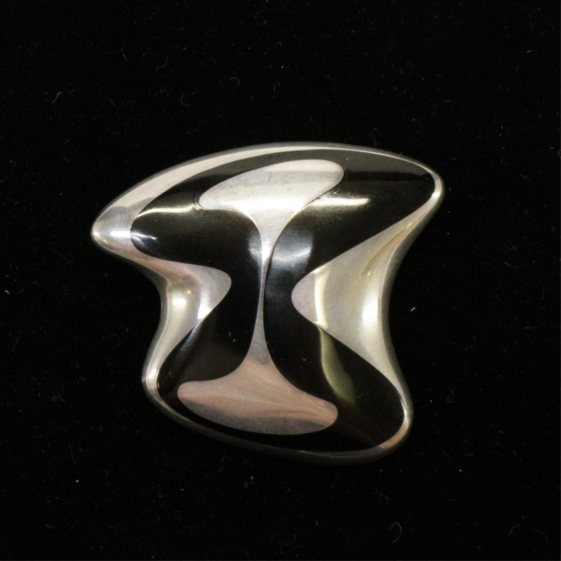 Georg Jensen Black Enamel Brooch 315 Koppel