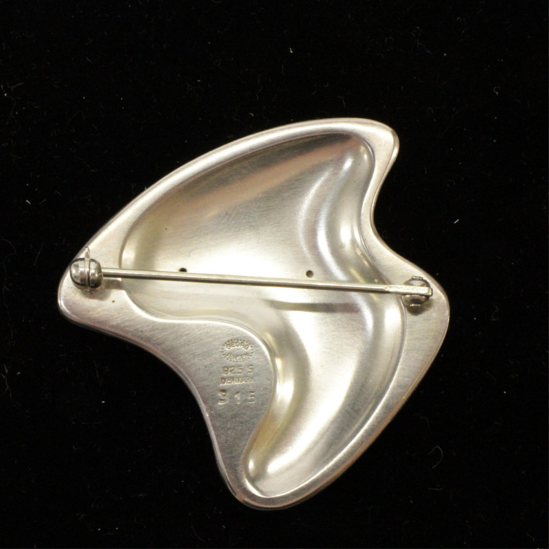 Georg Jensen Black Enamel Brooch 315 Koppel