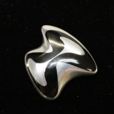 Georg Jensen Black Enamel Brooch 315 Koppel
