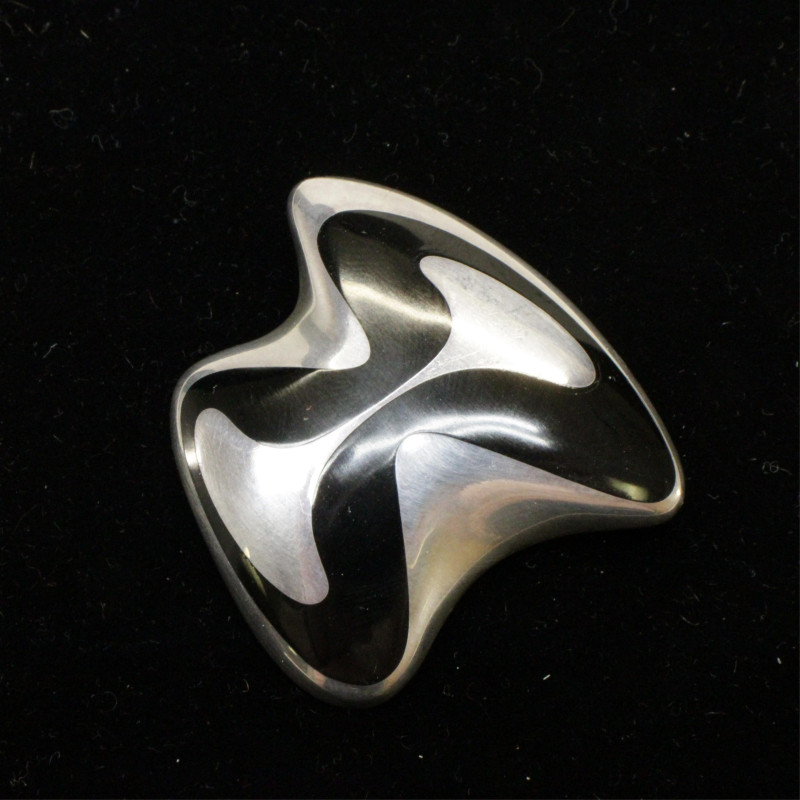 Georg Jensen Black Enamel Brooch 315 Koppel