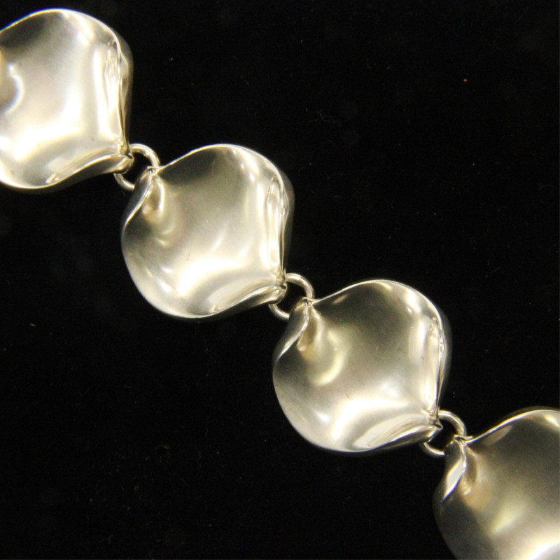 Hans Hansen Sterling Modernist Leaf Bracelet