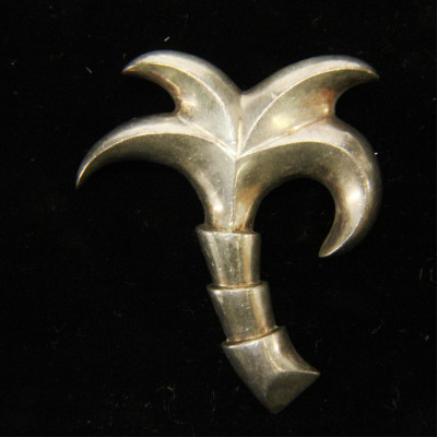 Fred Davis Sterling Silver Palm Tree Brooch