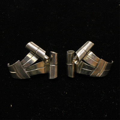 William Spratling Taxco Silver Brooches Earrings