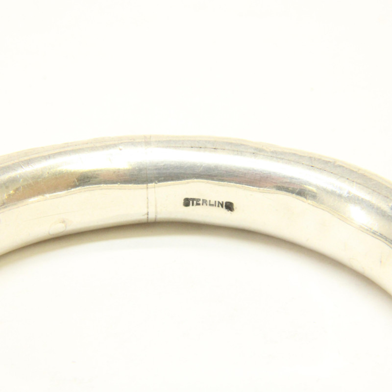 Group of Art Nouveau Sterling Silver Bangles