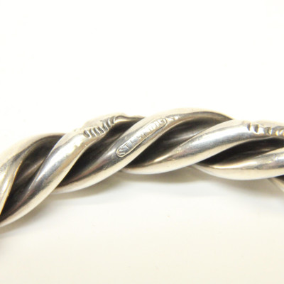 Group of Art Nouveau Sterling Silver Bangles