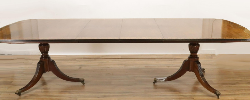 George III Mahogany TwoPedestal Dining Table