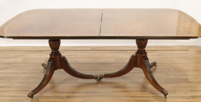 George III Mahogany TwoPedestal Dining Table