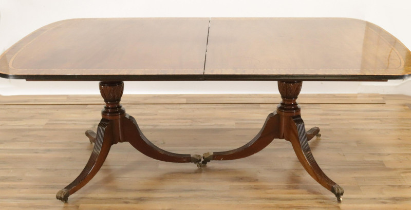 George III Mahogany TwoPedestal Dining Table