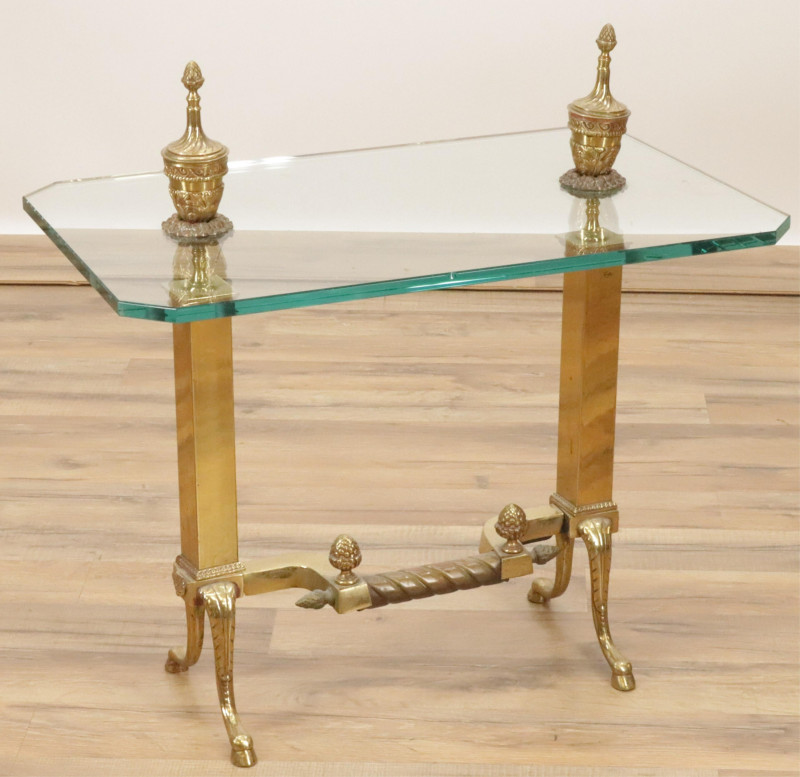 Georgian Style Brass Andiron Side Table