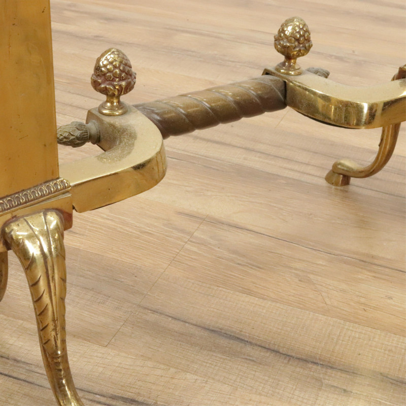 Georgian Style Brass Andiron Side Table